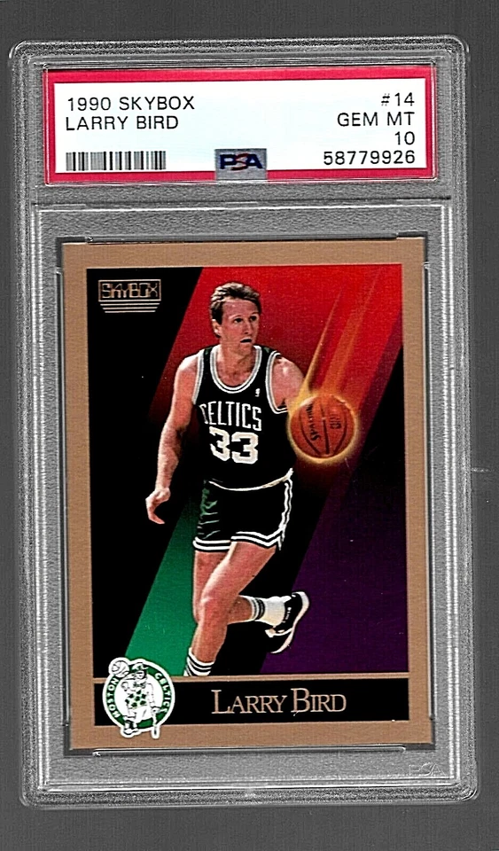 БАСКЕТБОЛЬНАЯ КАРТОЧКА 1990 SKYBOX NO14 HOF LARRY BIRD PSA 10 GEM КАК НОВАЯ BOSTON CELTICS - Изображение 1 из 4
