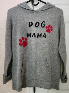 *Dog Mama* Soft Pullover Sweater Hoodie in Gray - perfect for dog lovers! - Picture 1 of 8