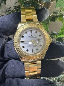 Rolex Yacht-Master White Dial 18K Yellow Gold 40mm Oyster 16628 Watch Only - Picture 1 of 3