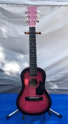 Jay Jr. CC-32 Steel String 32" Kids Pink Burst Guitar with Bag - Image 1 of 4