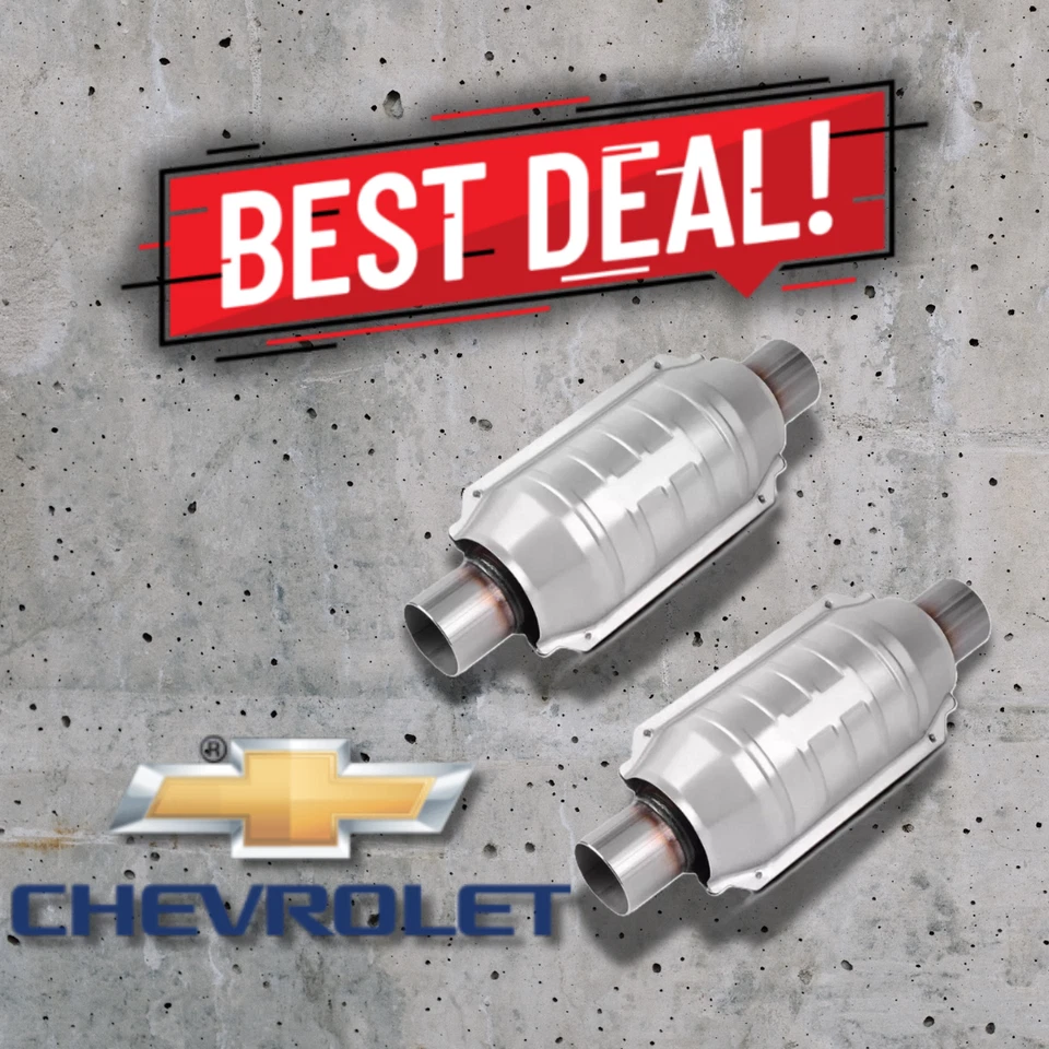 Conjunto conversor duplo prata alta eficiência V8 para todos Chevrolet - Imagem 1 de 4