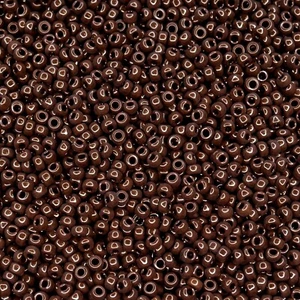 24g Rocailles Miyuki Seed Beads - 11/0 - Opaque Brown (409) - S0312 - Picture 1 of 1