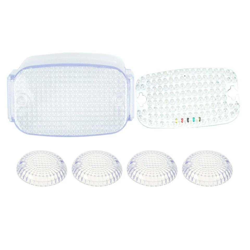 Luz de freno LED + lente señal de giro apta para Kawasaki Vulcan 88/800/1500 clásico transparente Foto 1 de 3