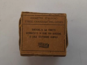 Scatola tubetti autosaldanti in rame Esercito Italiano Genieri Vintage Militare - Zdjęcie 1 z 3