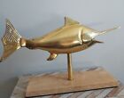 Sword Fish Marlin Gold Tone Sculpture Decor Trophy Decoration 17 X 10