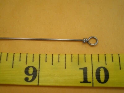 50 PCS. LOOPED STAINLESS STEEL LURE SHAFT WIRE FORM .040 X 10" MAKE "SPINNERS" - Image 1 of 3