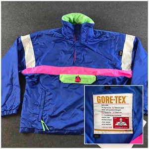 VTG Alpine Design Jacket Womens Large Colorblock 80s Skiing Waterproof #5869 - Picture 1 of 9