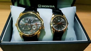 Lot 2 Collectible Lover Set Elegant Luxury Honda Watch Gold Men Lady Limited Ed. - Picture 1 of 24