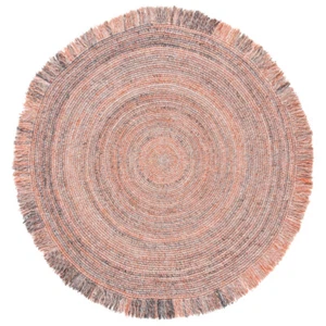 SAFAVIEH Braided BRD275P Handmade Orange / Grey Rug - Picture 1 of 7