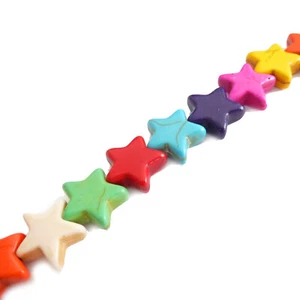 Howlith Perlen Sterne 12 mm bunt Halbedelstein 40 Stück Spacer nenad-design E106 - Bild 1 von 6