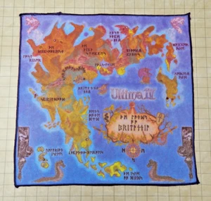 Origin Systems ULTIMA IV GAME CLOTH / FABRIC MAP - Picture 1 of 2