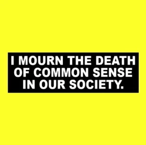 "DEATH OF COMMON SENSE"" Anti Liberal Cancelar Cultura PEGATINA noticias falsas" - Imagen 1 de 1