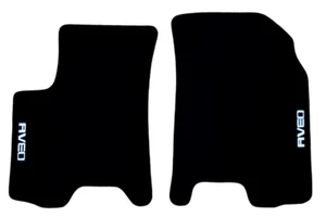 Car Floor Mats For Chevrolet Aveo Velour Waterproof Black Carpet Liners 2p FRONT - Bild 1 von 9
