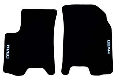 Alfombrillas de coche para Chevrolet Aveo Velour impermeables negras 2p DELANTERAS Foto 1 de 4