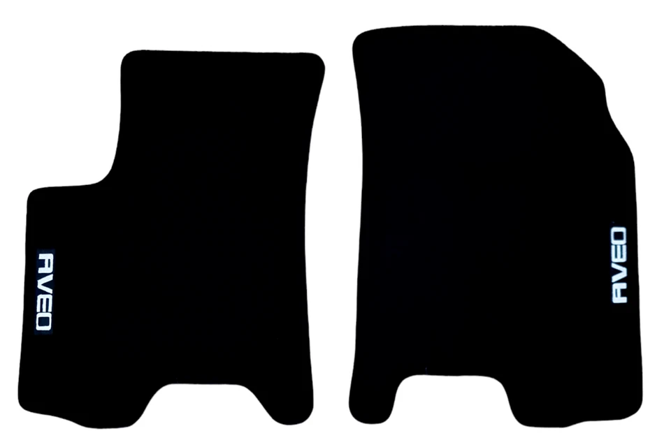 Alfombrillas de coche para Chevrolet Aveo Velour impermeables negras 2p DELANTERAS Foto 1 de 4