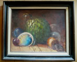 JOHN COLLIER, AUFGELISTET VINTAGE MUSCHEL OZEAN THEMA VINTAGE IMPRESSIONISMUS ÖL - Bild 1 von 9