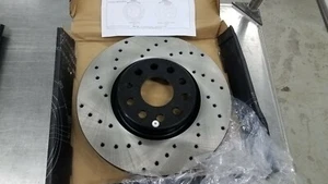 STOP TECH 128.33098R DRILLED FRONT RIGHT SIDE DISC BRAKE ROTOR NIB - Picture 1 of 4