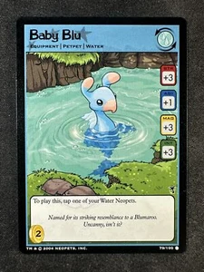 Neopets TCG 79/100 Baby Blu Mystery Island Petpet Common NM - Bild 1 von 2