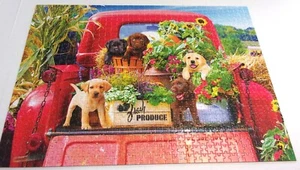 KODAK Jigsaw Puzzle 1000 piece STOWAWAYS Labrador Retriever Puppies Dogs - Picture 1 of 6