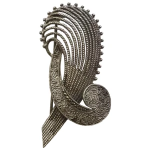 Vintage Theodor Fahrner German Sterling Silver & Marcasite Brooch Germany - Picture 1 of 4