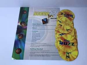Scene It ? Jr Game Replacement Part Instructions, 30 Buzz Cards & Category Die - Picture 1 of 2