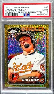 Jackson Holliday 2024 Topps Chrome Image Variation Gold Speckle /50 PSA 9 - Picture 1 of 2