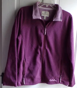 Cabela's Womens Purple Long Sleeve Full Zip Fleece Jacket Size M - Picture 1 of 3