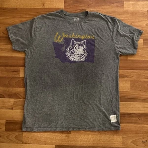 The Original Retro Brand Washington Huskies T-Shirt Size XL Heather Gray - Picture 1 of 6