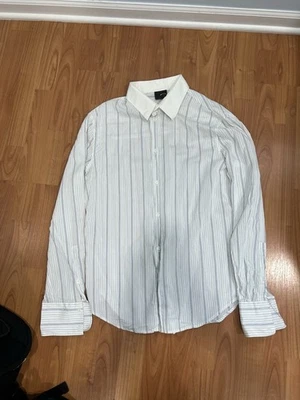 Рубашка мужская Just Cavali Signature XL в полоску хлопок приталенная на пуговицах - Изображение 1 из 3