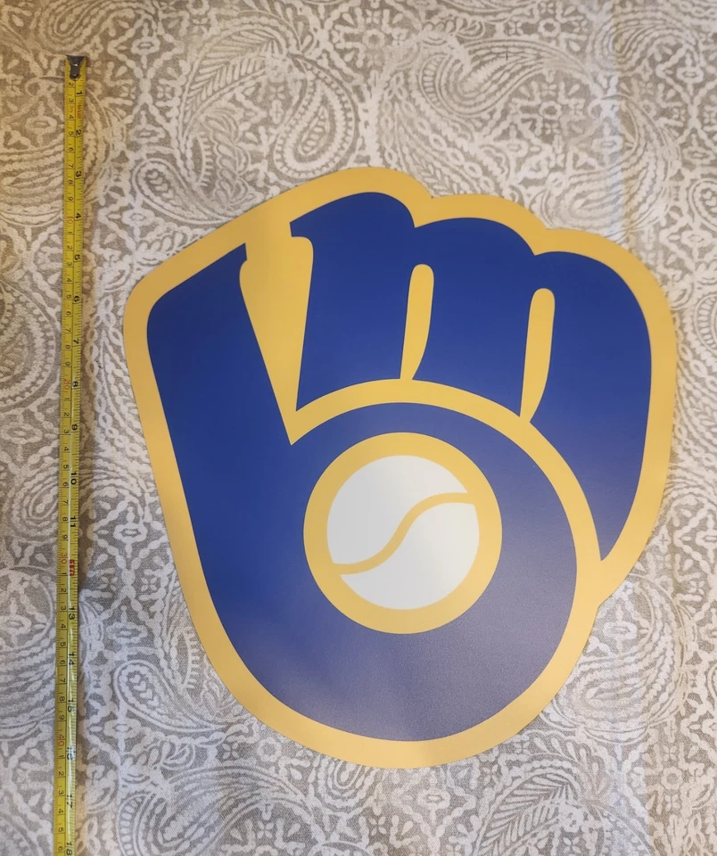 Milwaukee Brewers Baseball LARGE HEAVY MAGNET .85mm Thickness 1  Piece - Image 1 of 1