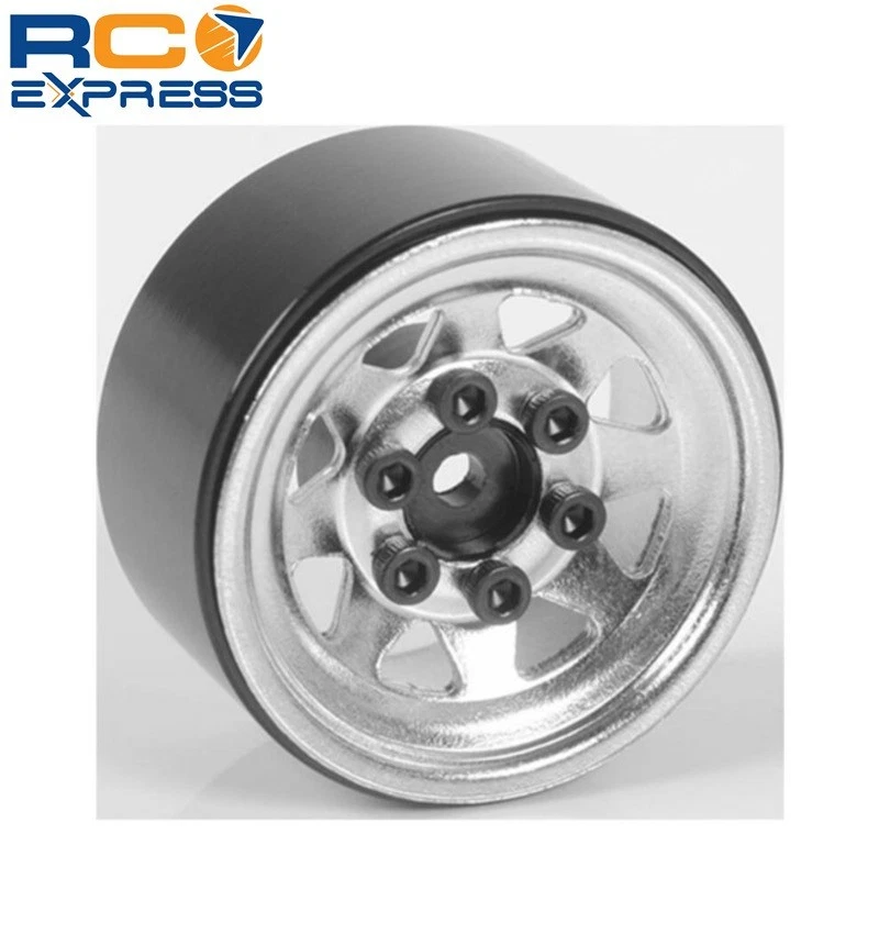 RC4WD Stamped Steel 1.0 Stock Beadlock Wheels (Chrome) RC4Z-W0263 - Image 1 of 1