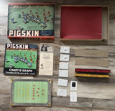 1946 年 PIGSKIN 汤姆·哈姆林的足球比赛 - 100% 完整查看每张牌和片!! — 第 1/4 张图片