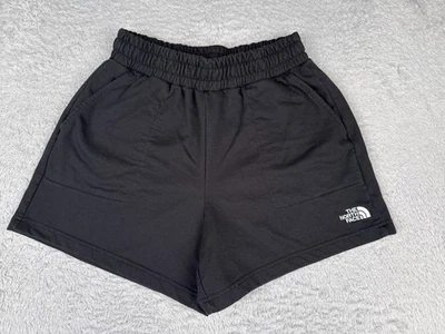 The North Face Shorts Women Small Black Elastic Waist French Terry Fabric Cotton - Image 1 of 4