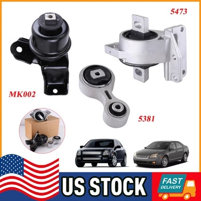 3X JUEGO DE MONTAJE DE MOTOR Y TRANSMISIÓN PARA FORD FUSION MERCURY MILAN M947 2006-2009 Foto 1 de 4