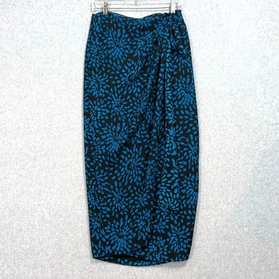 Falda envolvente 100 % seda Dana Buchman de colección forrada oficina boda fiesta de invitados Foto 1 de 4