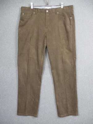Peter Millar Pants Mens 38x30 Brown Corduroy 5-Pocket Stretch Flat Front Casual - Image 1 of 4
