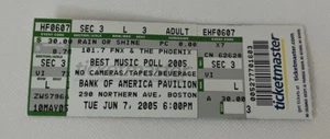 The Killers 2005 Ticket 6/7/05 Best Music Poll Concert Boston Early Career RARE - Picture 1 of 2