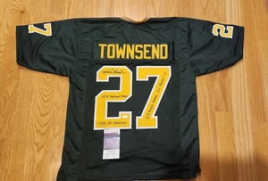 Mike Townsend signed handsigniert grün #27 Trikot Notre Dame Irish 3 Inschriften - Bild 1 von 2