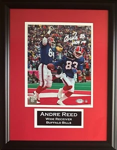 Andre Reed autographed signed inscribed framed 8x10 photo NFL Buffalo Bills PSA - Picture 1 of 2