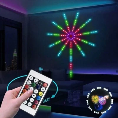 ROBERTAGOR DRIWEI STRISCIA LUMINOSA LED FUOCHI D'ARTIFICIO LUCE MUSICALE NATALE SMART USB NATALE