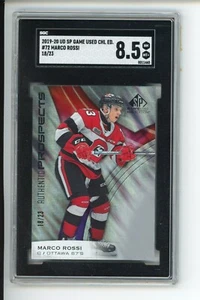 SGC 8.5 Marco Rossi 2019-20 Upper Deck SP Game Used CHL Edition 18/23 Rookie RC - Picture 1 of 2