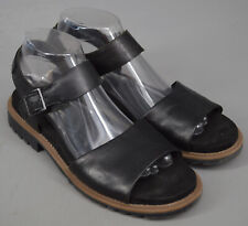 Ladies Clarks Black Leather Sandals Size UK 5.5