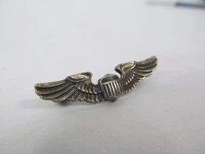 Sterling Silver WWII US Army Aviator Wings 1.5” Pin Vintage - Picture 1 of 3
