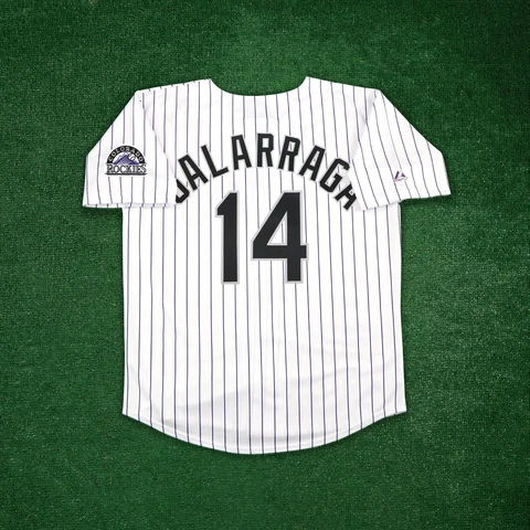 Andres Galarraga Colorado Rockies Men's Home White Jersey w/ Team Patch Cover
