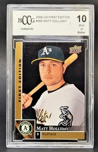 2009 Upper Deck First Edition #365 Matt Holliday Graded BCCG 10 - Picture 1 of 2
