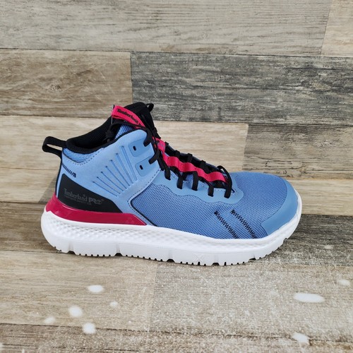 Scarpe da lavoro donna Timberland PRO Setra taglia 7 blu bianco punta media composita sneaker
