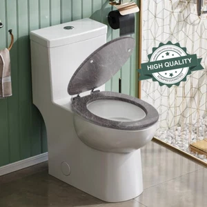 Meistverkaufter, langsam absenkbarer dekorativer Toilettensitz mit Holzdruck - Bild 1 von 7