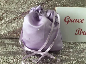 FLIEDER STRASS HERZOGIN SATIN DOLLY TASCHE B/JUNGFER BLUMENMÄDCHEN *gratis Muster* - Bild 1 von 6