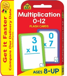 MULTIPLICATION 0 - 12 Flash Cards Suitable for Ages 8 Up Kids Learning Hinkler - Picture 1 of 5
