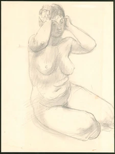 Jutta Damme (1929 Meissen - 2002 Dresden) - attribution - "Female nude" - Picture 1 of 2